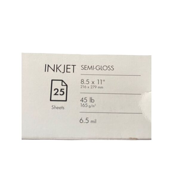 New HP Everyday 25 Sheet Letter 8.5 x 11-Inch Inkjet Semi-Gloss Photo Pape - Picture 3 of 11